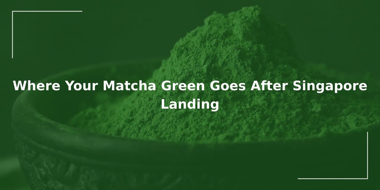 Where Your Matcha Green Goes After Singapore Landing