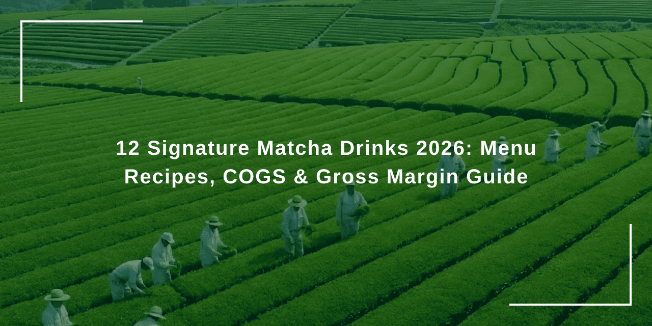 เครื่องดื่มมัทฉะซิกเนเจอร์ 12 เมนู ปี 2026: คู่มือสูตรเมนู ต้นทุนขาย (COGS) และอัตรากำไรขั้นต้น