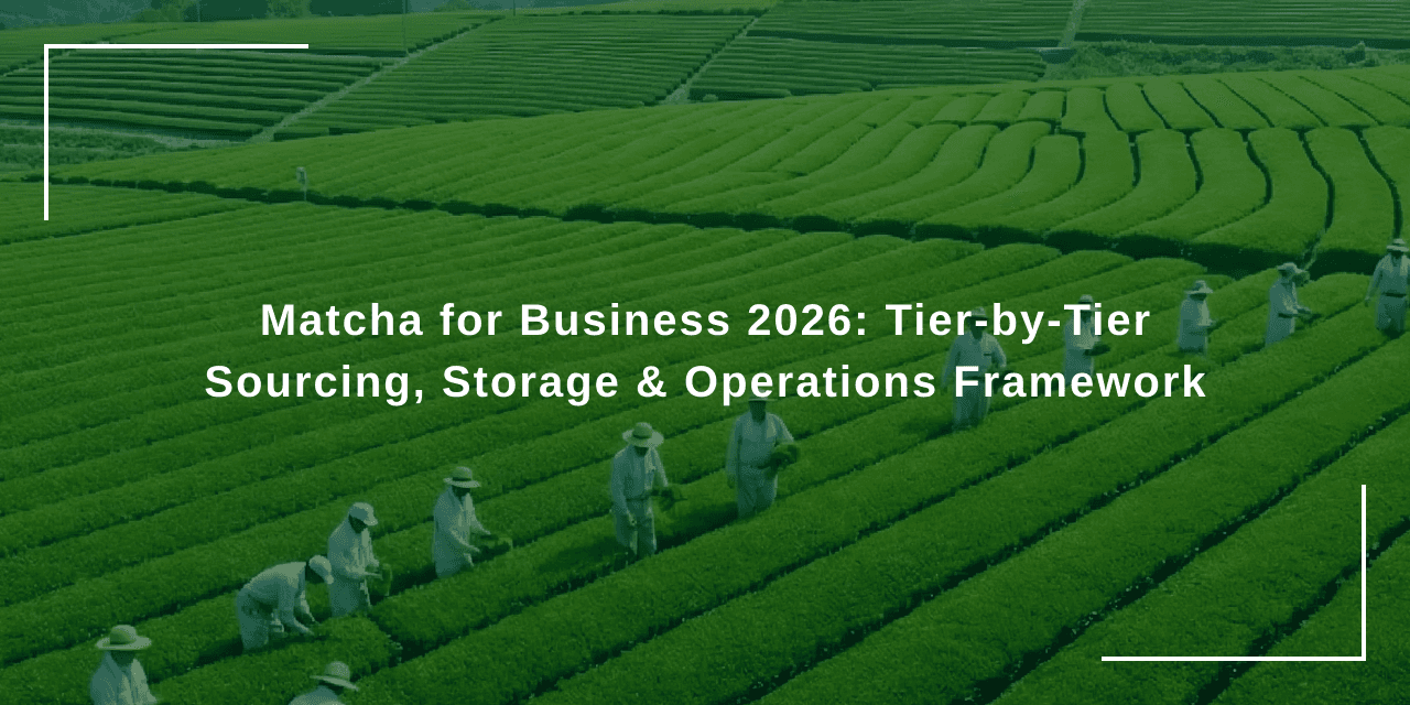 Matcha for Business 2026: Tier-by-Tier Sourcing, Storage & Operations Framework