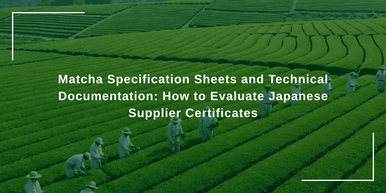 Matcha Specification Sheets and Technical Documentation: How to Evaluate Japanese Supplier Certificates