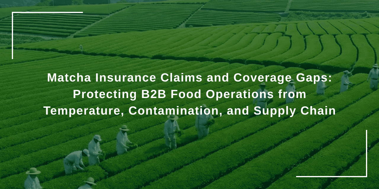 Matcha Insurance Claims and Coverage Gaps: Protecting B2B Food Operations from Temperature, Contamination, and Supply Chain Losses