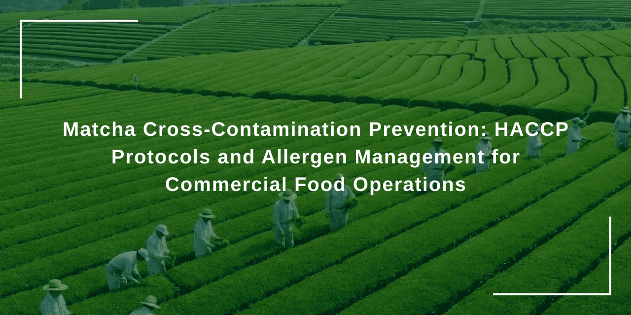 ป้องกันการปนเปื้อนข้ามในมัทฉะ: ขั้นตอนปฏิบัติ HACCP และการจัดการสารก่อภูมิแพ้สำหรับธุรกิจอาหารเชิงพาณิชย์