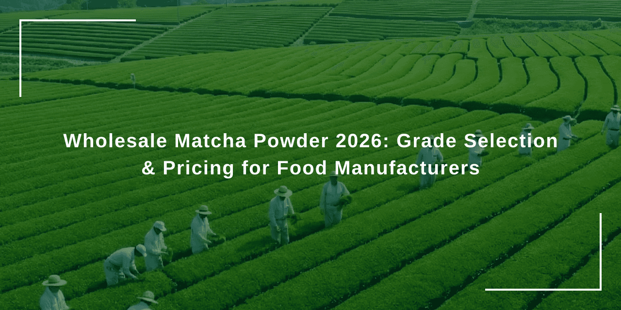 Wholesale Matcha Powder 2026: Grade Selection & Pricing for Food Manufacturers