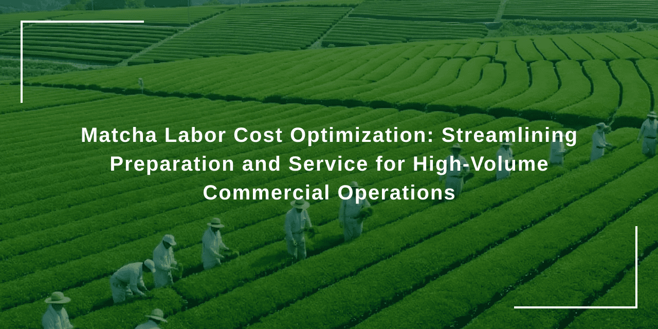 Matcha Labor Cost Optimization: Streamlining Preparation and Service for High-Volume Commercial Operations